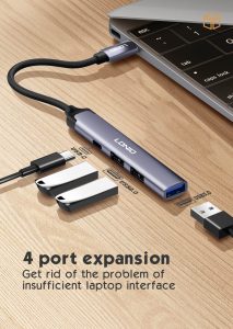 LDNIO DS-34U 4-in-1 USB-C Dock Station available at GearBaba Bangladesh