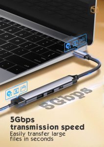 LDNIO DS-34U 4-in-1 USB-C Dock Station available at GearBaba Bangladesh