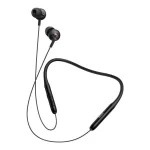 Baseus Bowie P1x In-ear Neckband Earphones in black showing Bluetooth 5.3 wireless connection and sleek design