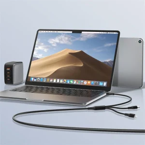 LDNIO LC97UC 100W USB-A/Type-C to Type-Cx2/Lightning Cable available at GearBaba Bangladesh