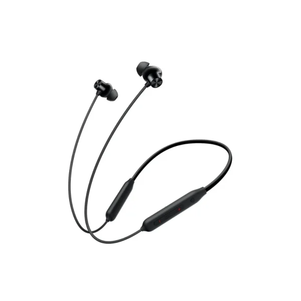 OnePlus Bullets Wireless Z2 ANC Neckband featuring 45dB noise cancellation, 12.4mm bass driver, 28-hour battery, and IP55 water resistance, available at GearBaba Bangladesh.