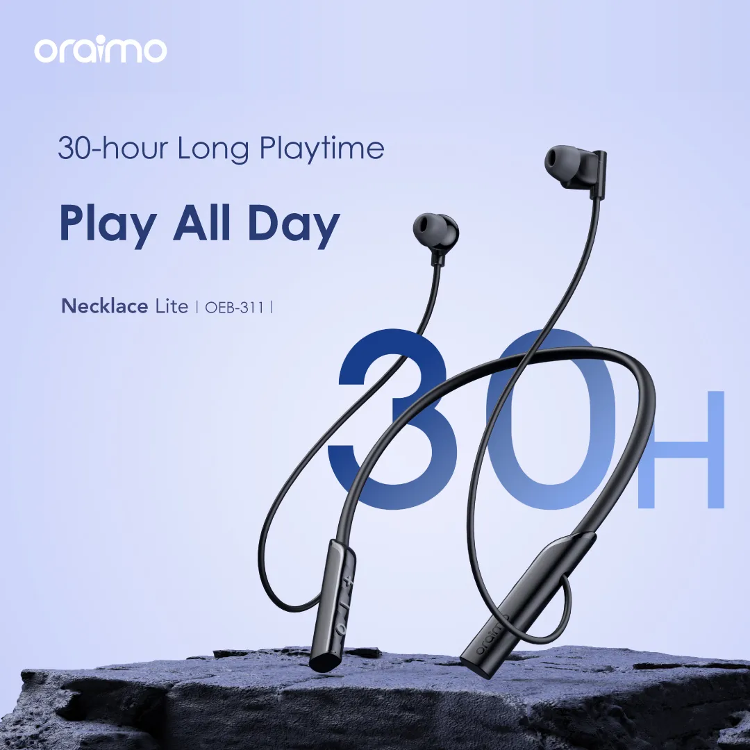 Oraimo Necklace Lite Call Vibration Wireless Headphones – GearBaba Bangladesh