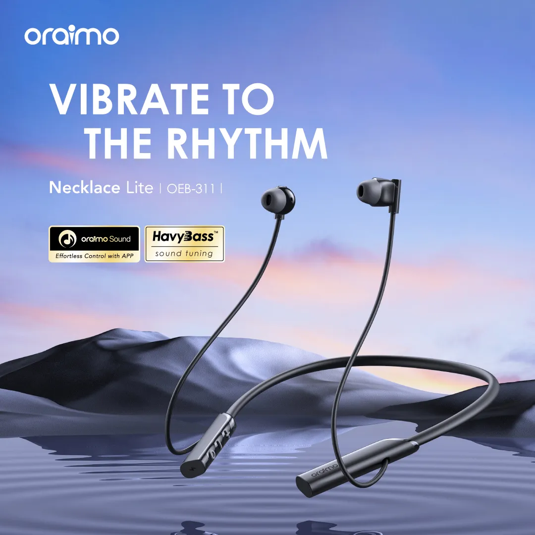 Oraimo Necklace Lite Call Vibration Wireless Headphones – GearBaba Bangladesh