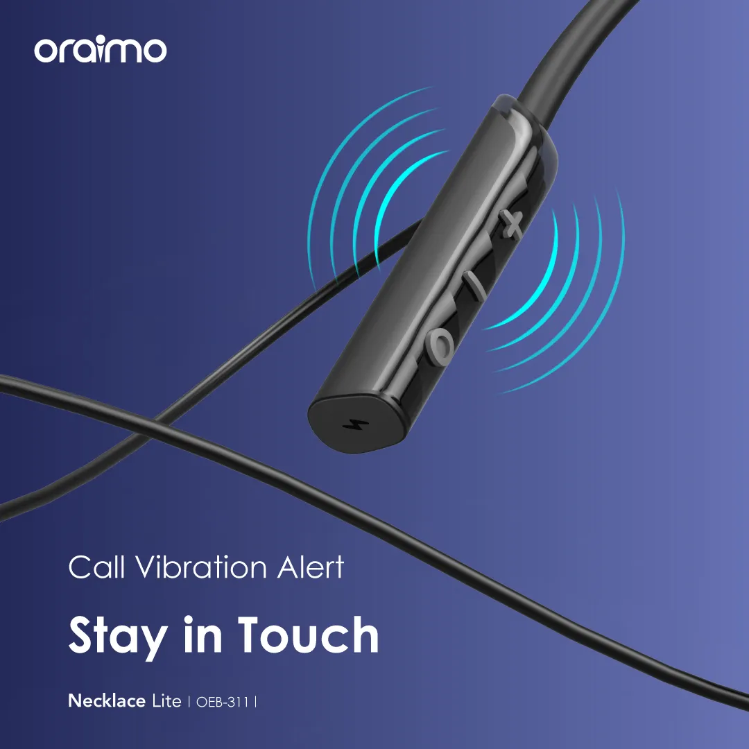 Oraimo Necklace Lite Call Vibration Wireless Headphones – GearBaba Bangladesh