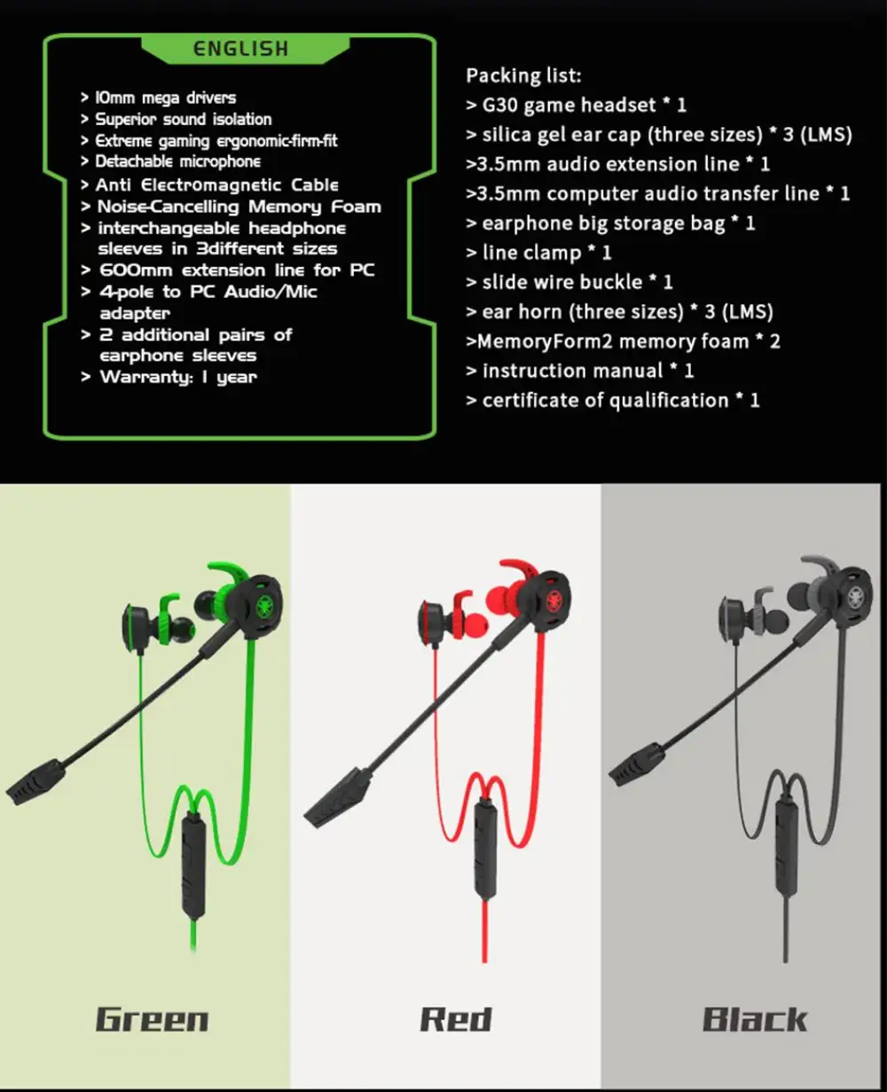 Gaming Headset with Detachable Microphone – Available at GearBaba Bangladesh