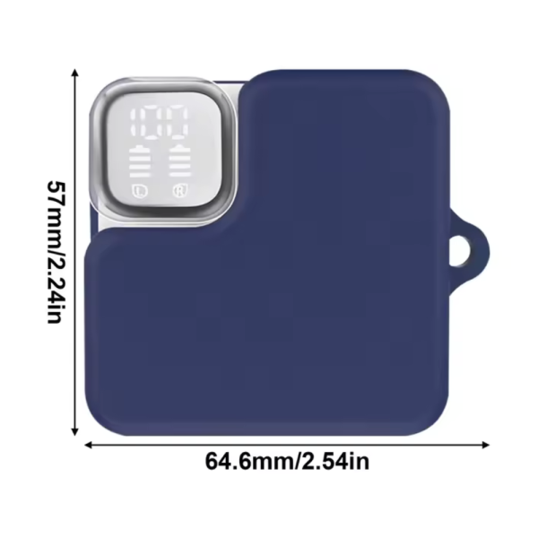 QCY MeloBuds Neo Case Protector in black on a white background