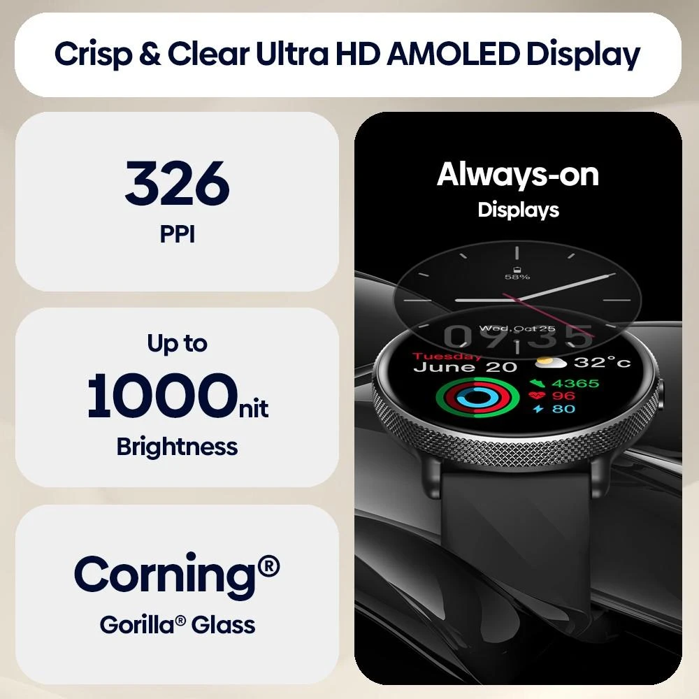 Zeblaze GTR 3 Pro Smart Watch with AMOLED Display and Bluetooth Calling – Gearbaba